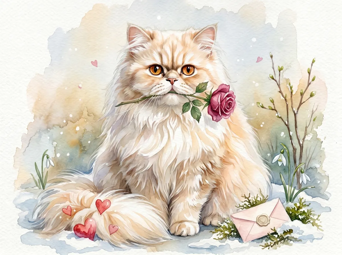 Persian watercolor calendar month 2